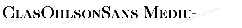 ClasOhlsonSans Mediu字体转换